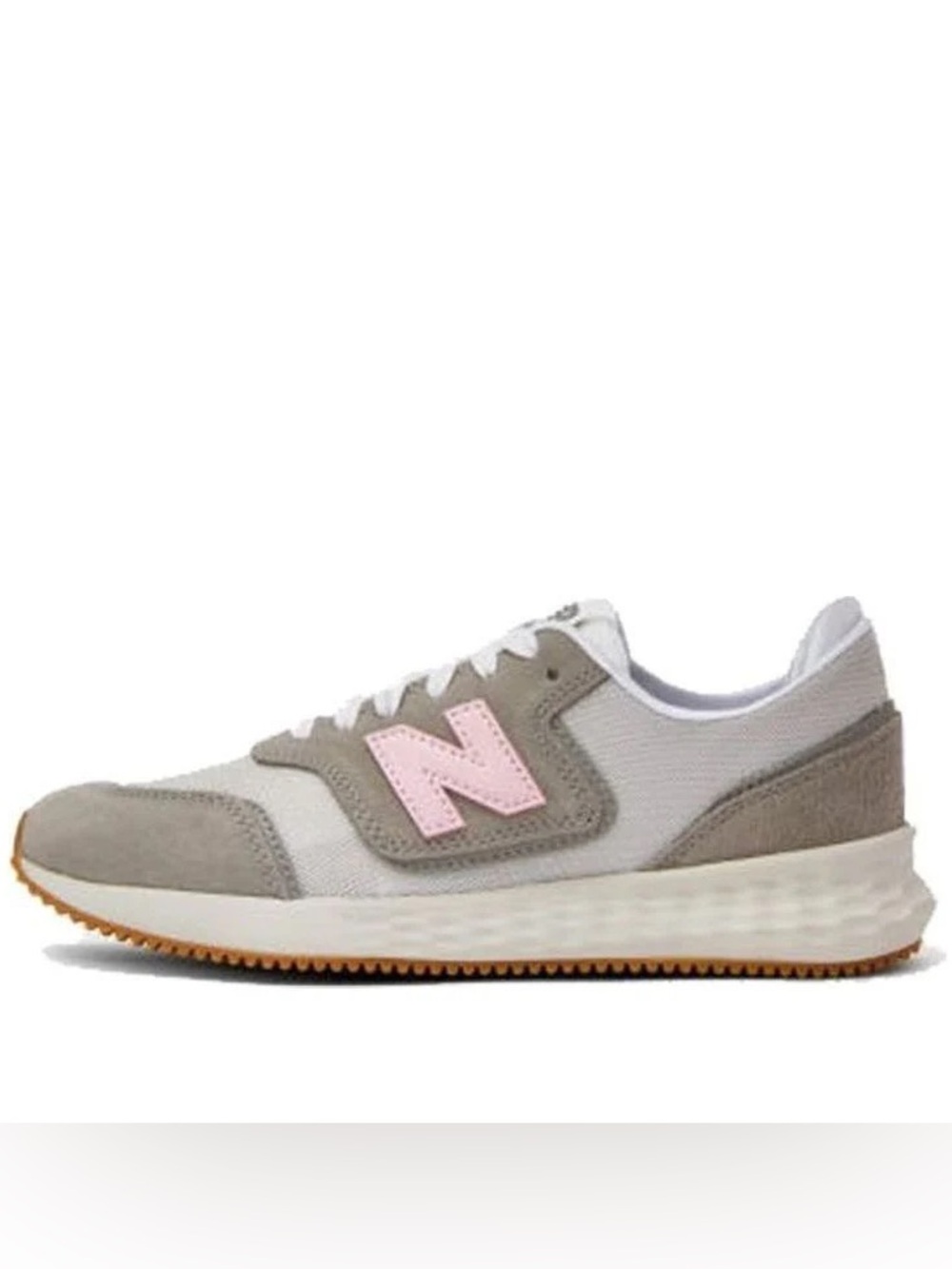 New Balance X-70 Women's Light Gray & Pink Retro Runner